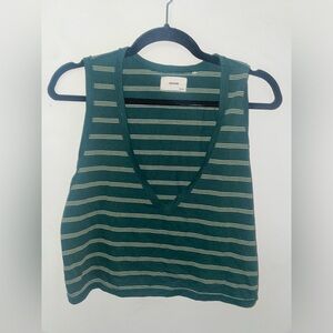 Joah Brown striped crop top one size